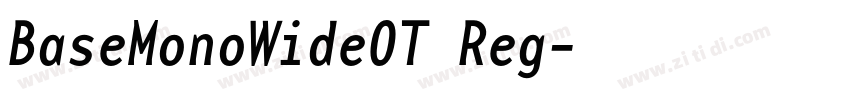 BaseMonoWideOT Reg字体转换 BaseMonoWideOT Reg字体转换